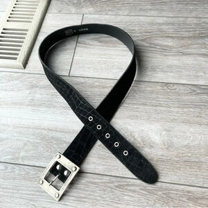 Naot Croc  Embossed Suede Leather Belt